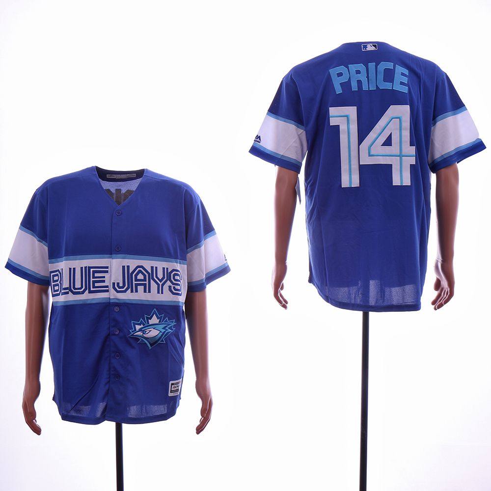 Men Toronto Blue Jays 14 Price Blue Game MLB Jerseys